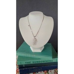 Vintage 925 Leaf Pendant Necklace